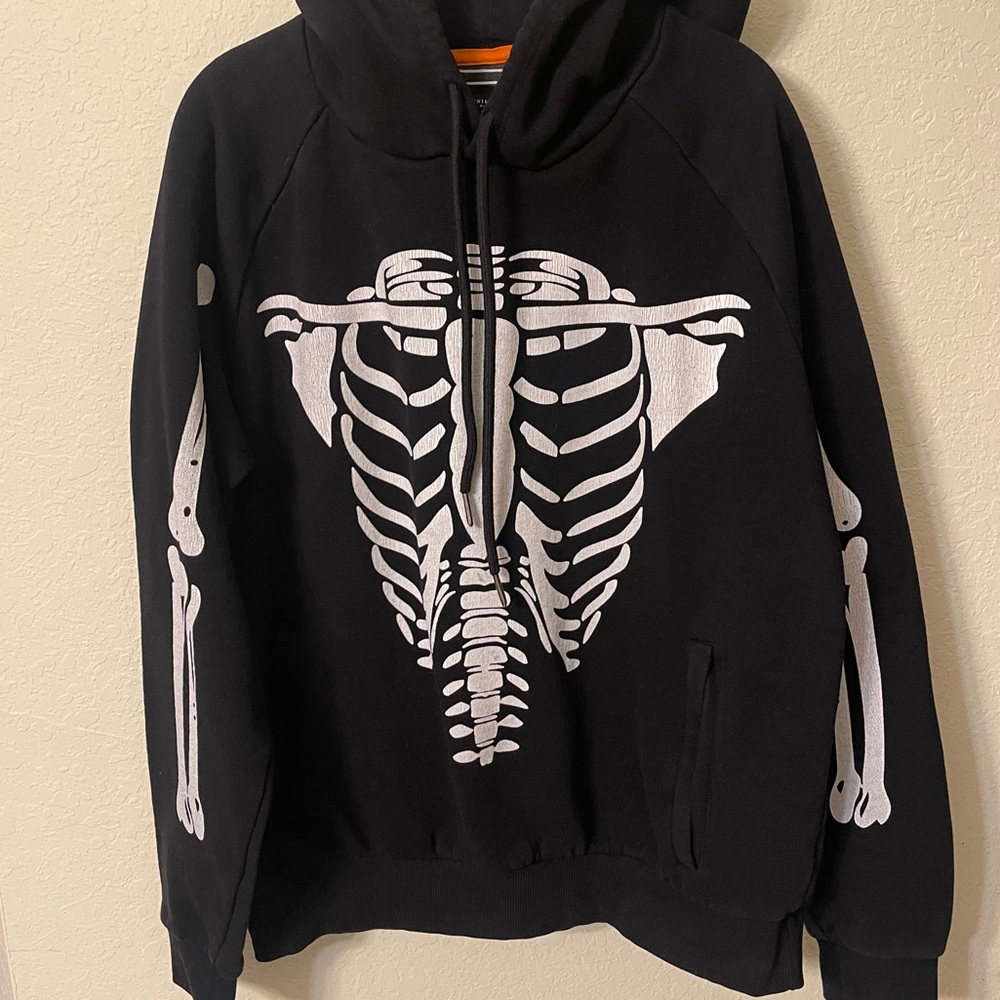 Denim and Flower Rick Singh Skeleton Graphic Hoodie